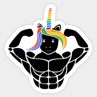 Unicorn Flexing Sticker